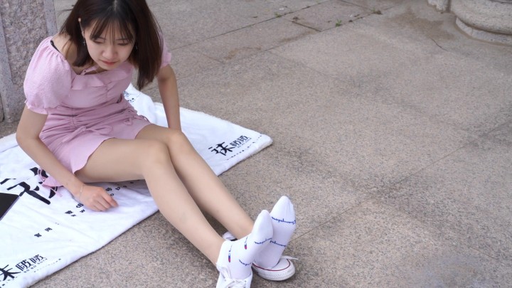 Bo Bo Socks - 001 Little Sweet Pea - canvas shoes, white cotton socks, thin meat silk (toe-reinforced models)